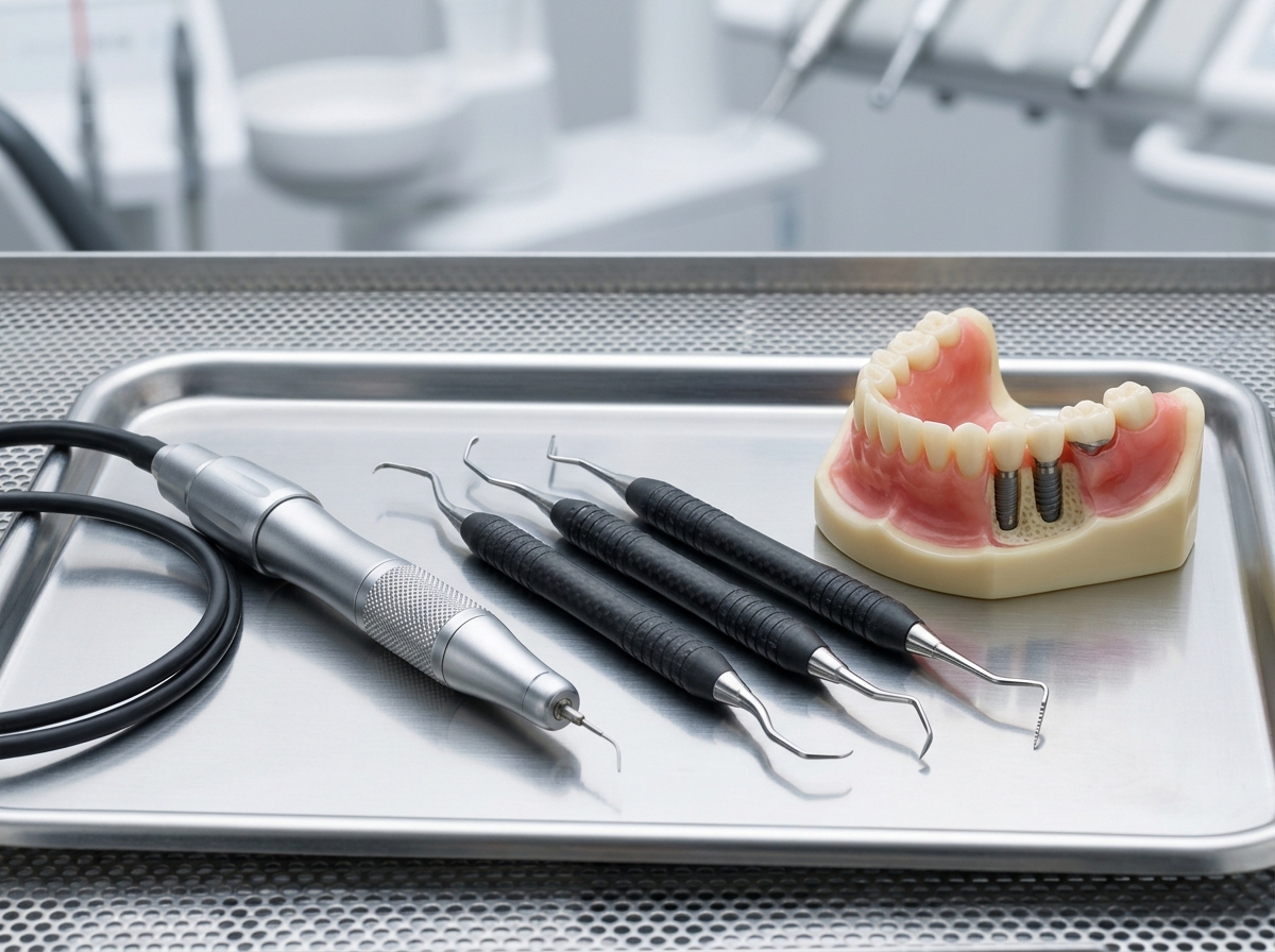 Precision diode laser handpiece and carbon fiber instruments at Dental NKT