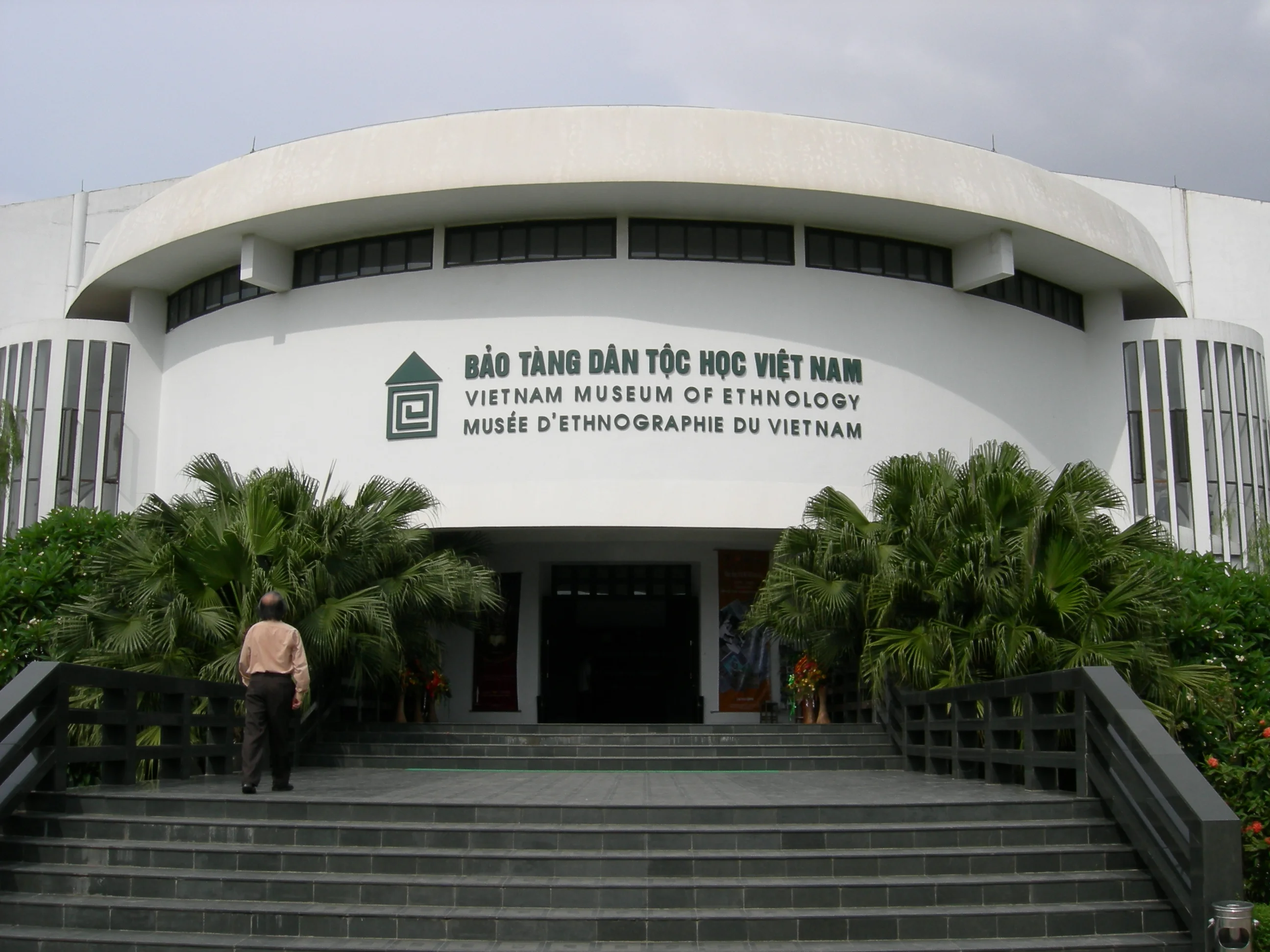 Hanoi Museum of Ethnology main entrance and Bronze Drum exhibition building in Hanoi Vietnam