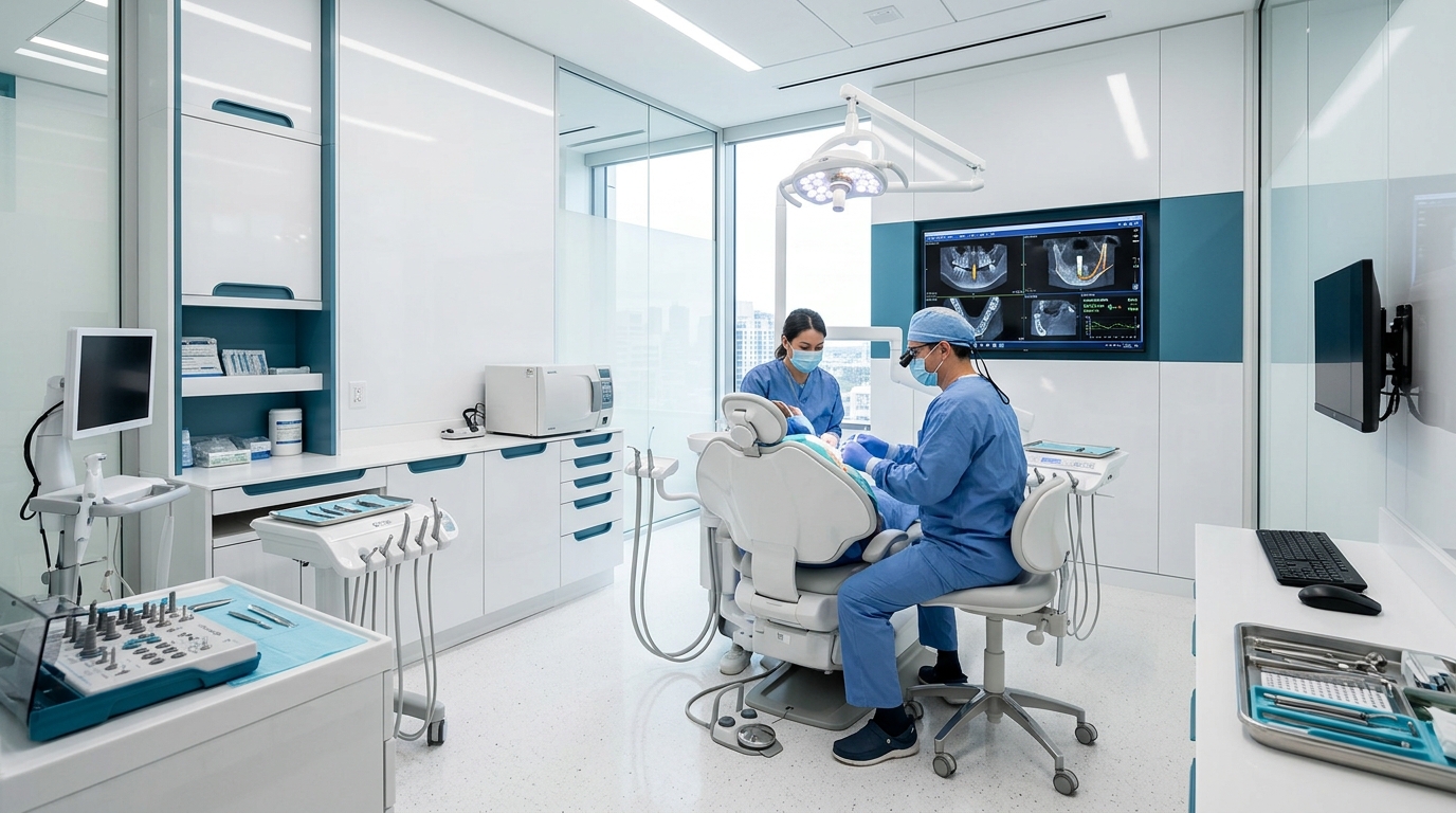 Fully sterile dental surgery suite with Melag autoclave technology